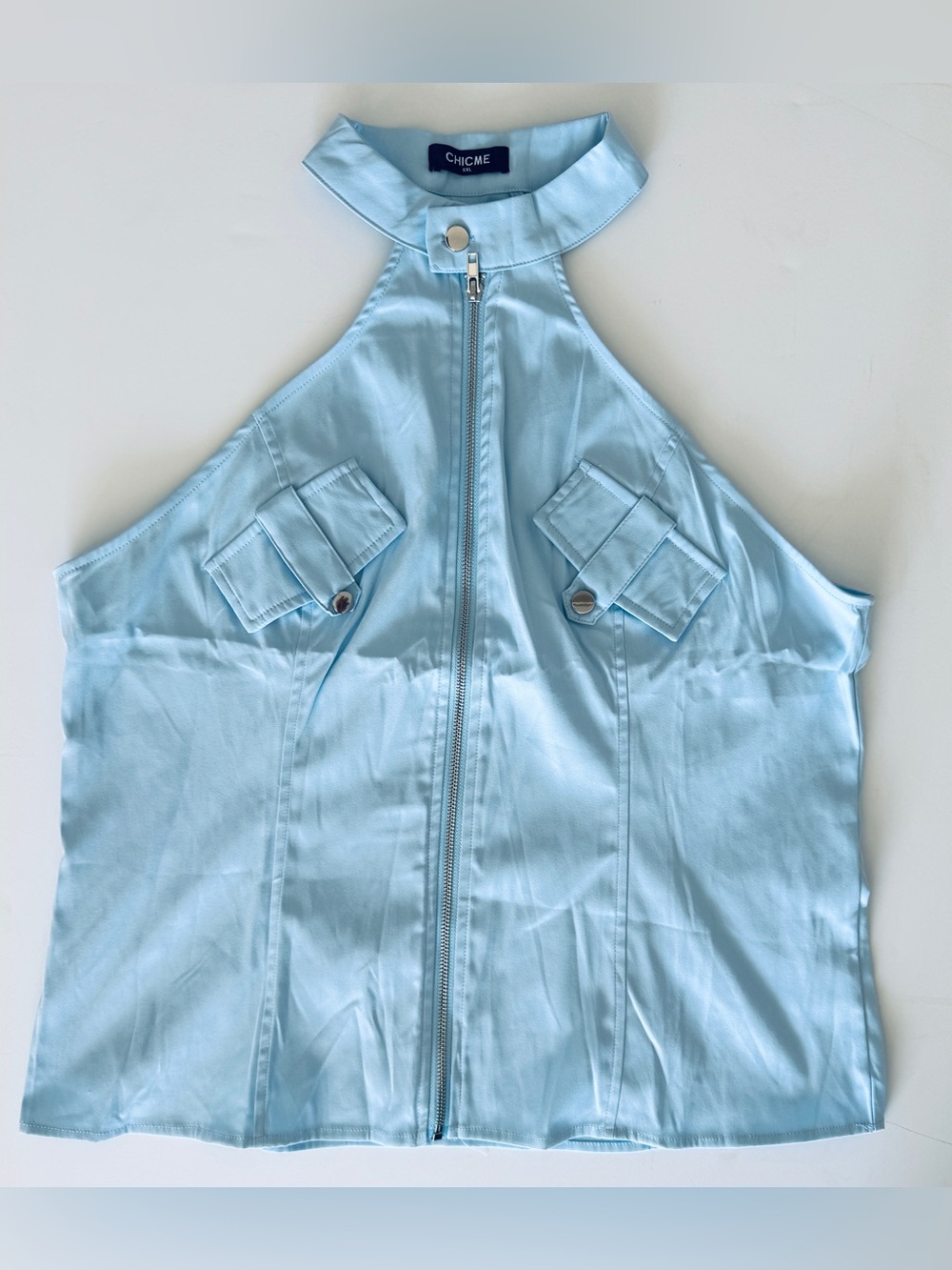 Chicme Light Blue High Neck Two Piece Set, Size XXL - Picture 11 of 13